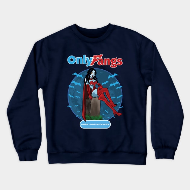 Only Fangs Crewneck Sweatshirt by Daily Detour